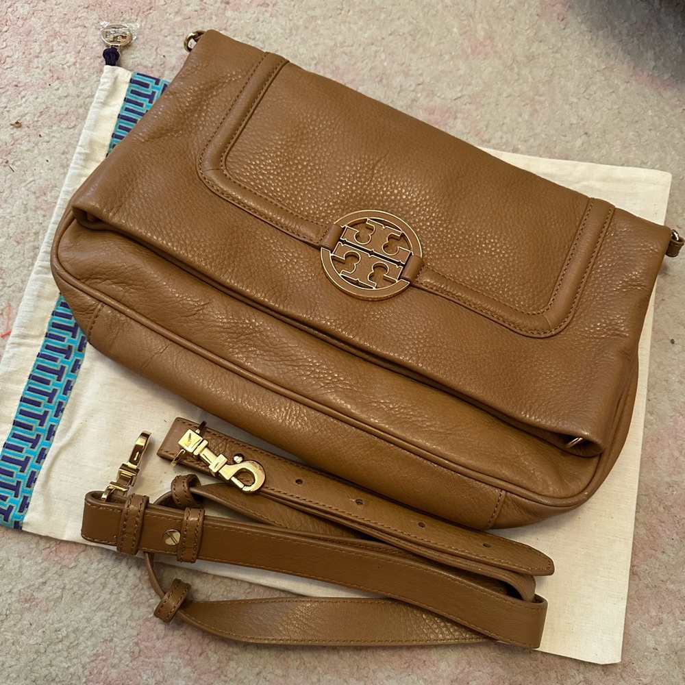 Tory Burch Brown Leather Crossbody Bag